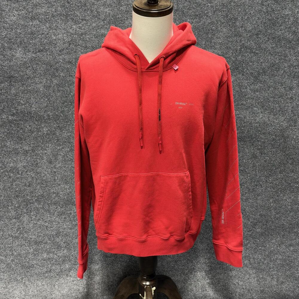 Off-White Hoodie Mens Large Red Arrows Virgil Abloh Pullover Kangaroo Pocket